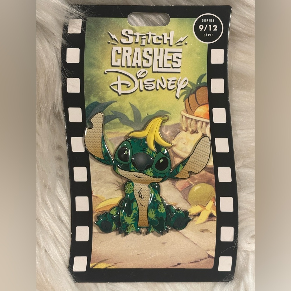 Jumbo Disney Pin Stitch Crashes #9 in Series Jungle Book Limited Release